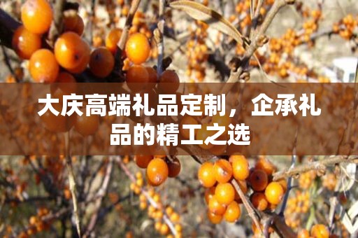 大庆高端礼品定制，企承礼品的精工之选